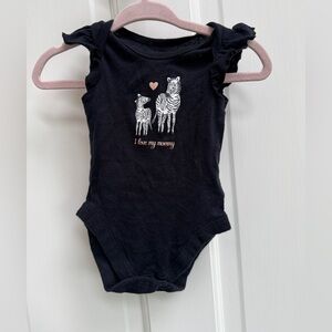 Bundles Baby Place 0-3M Girls Black Zebra I Love My Mommy Onesie Bodysuit